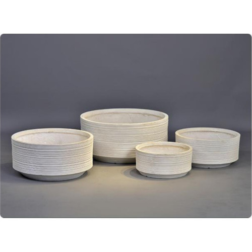 White Stripe Cement Planter - XMYYH-GA30-2233