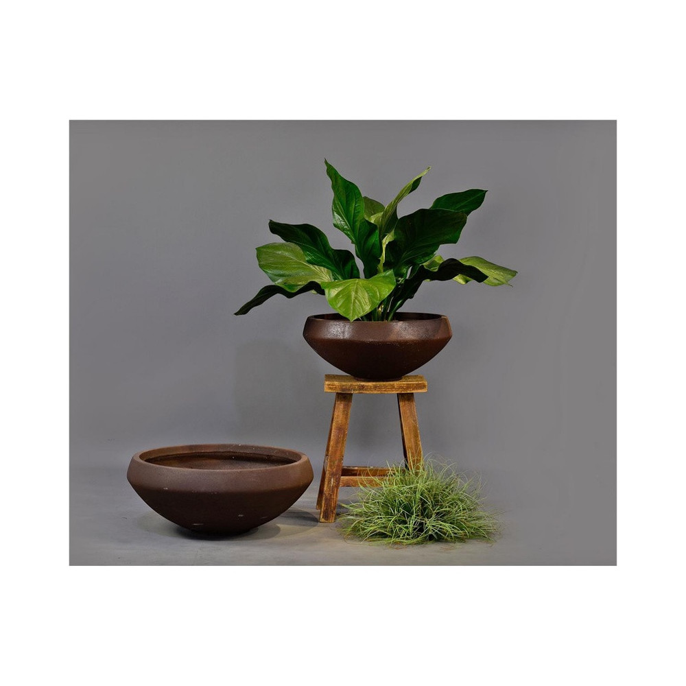 Bowl-Shaped Cement Planter - XMYYH-G30-2357