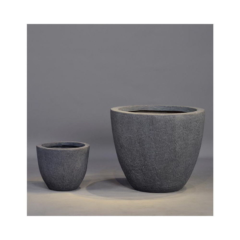 Rounded Dark Cement Planter - XMYYH-GA30-139