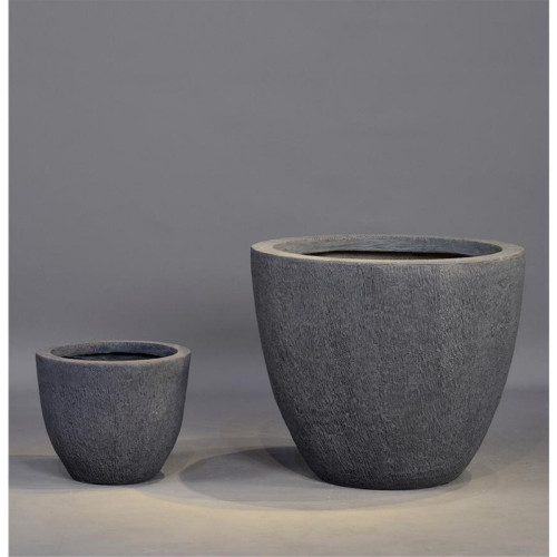 Rounded Dark Cement Planter - XMYYH-GA30-139