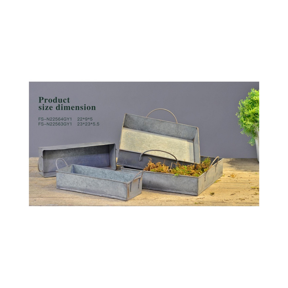 Rectangular Metal-Style Planter - FS-N2256