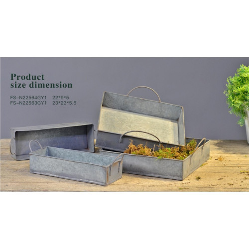 Rectangular Metal-Style Planter - FS-N2256