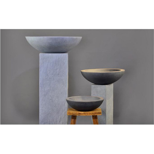 Bowl Pedestal Cement Planter - GA30-247