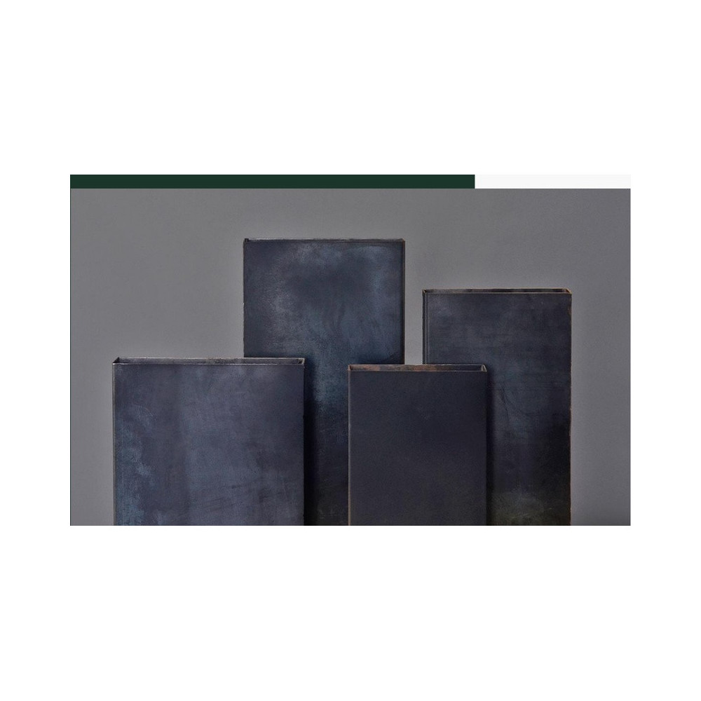 Tall Dark Rectangular Planter - NFHQ-1003