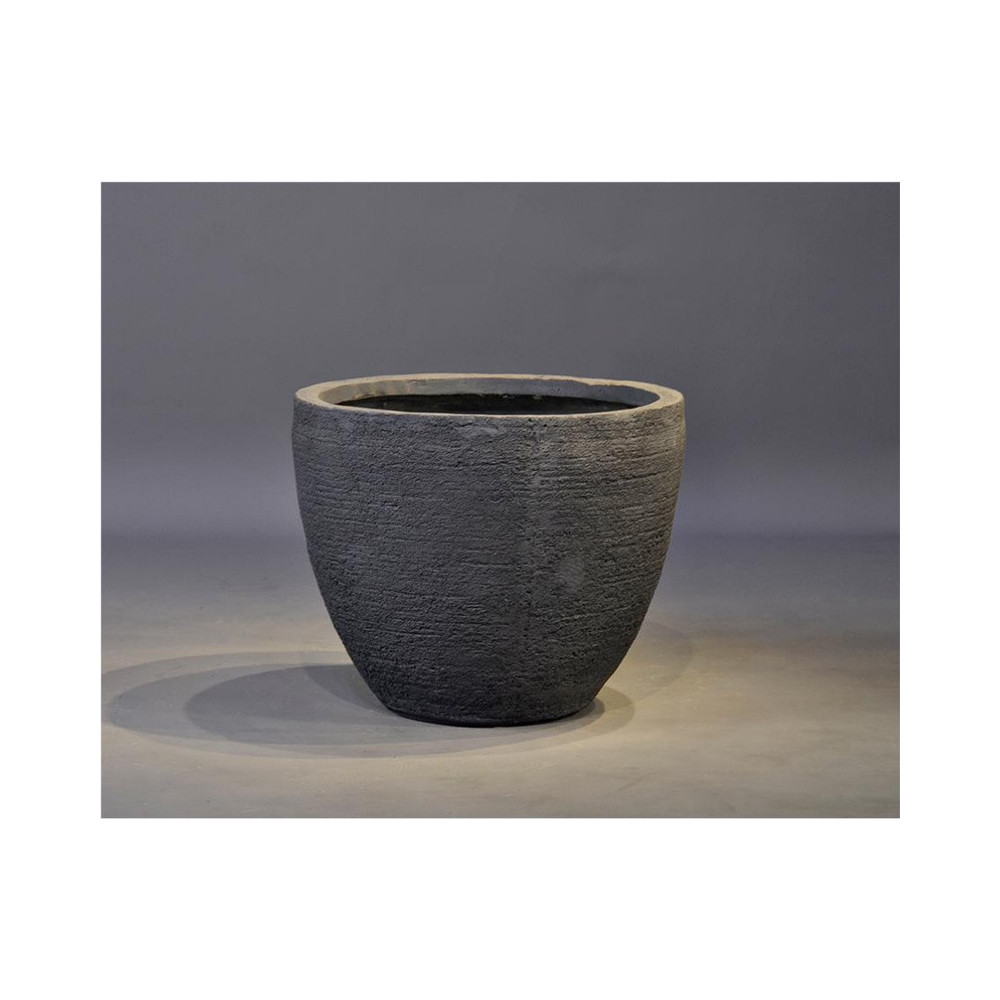 Black Textured Cement Planter - GA30-810