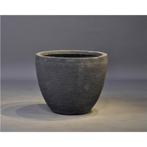 Black Textured Cement Planter - GA30-810