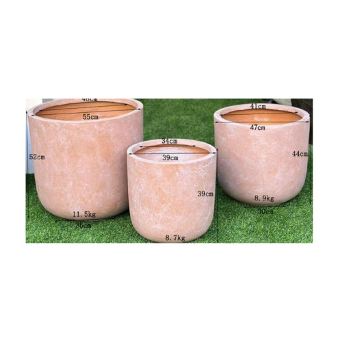 Large Round Cement Pot | NF26-373025-A