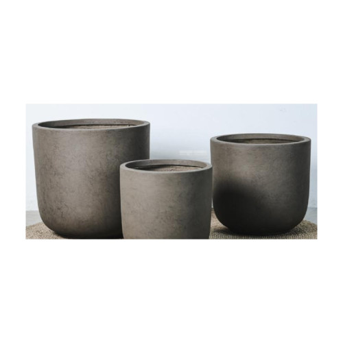 Rounded Smooth Cement Pot | NF26-373023-A