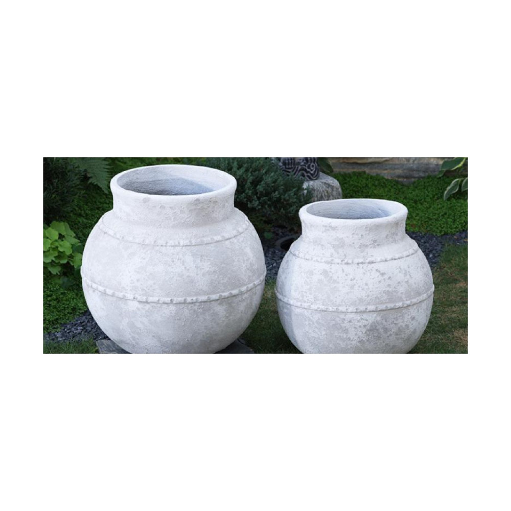 Decorative Round Cement Pot | NF26-373004-A