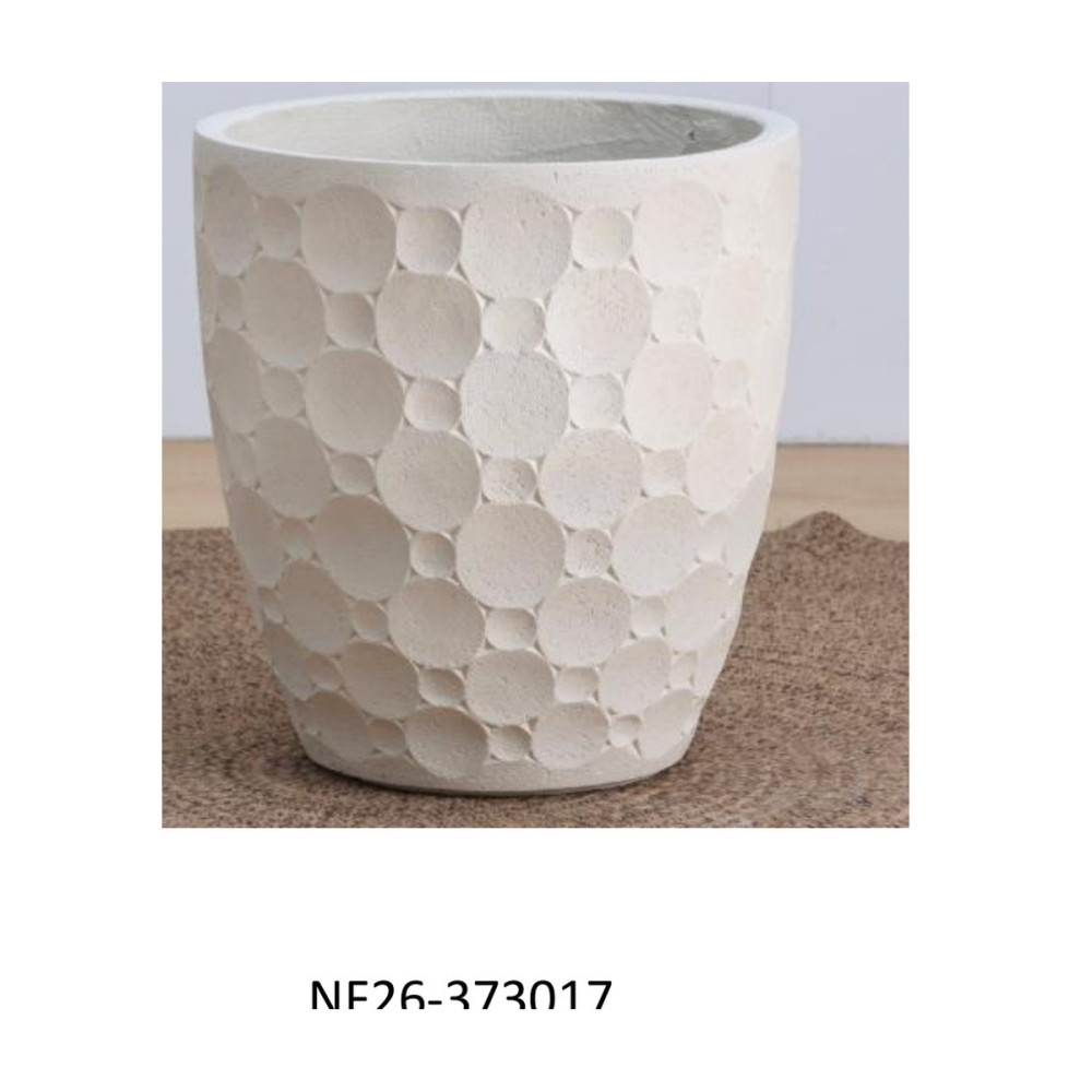 Honeycomb Textured Cement Pot | NF26-373017