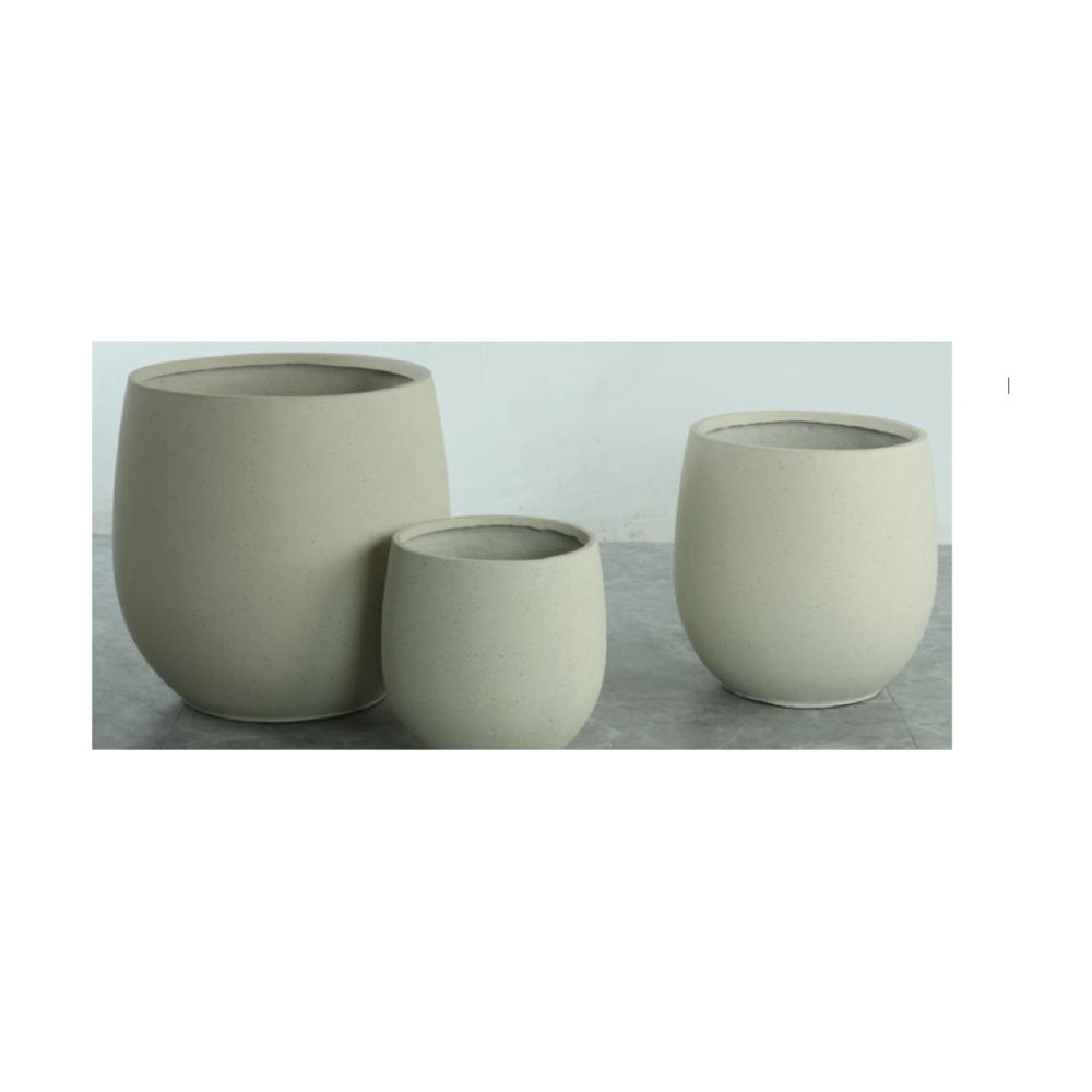Modern Oval Cement Pot | NF26-373018-A