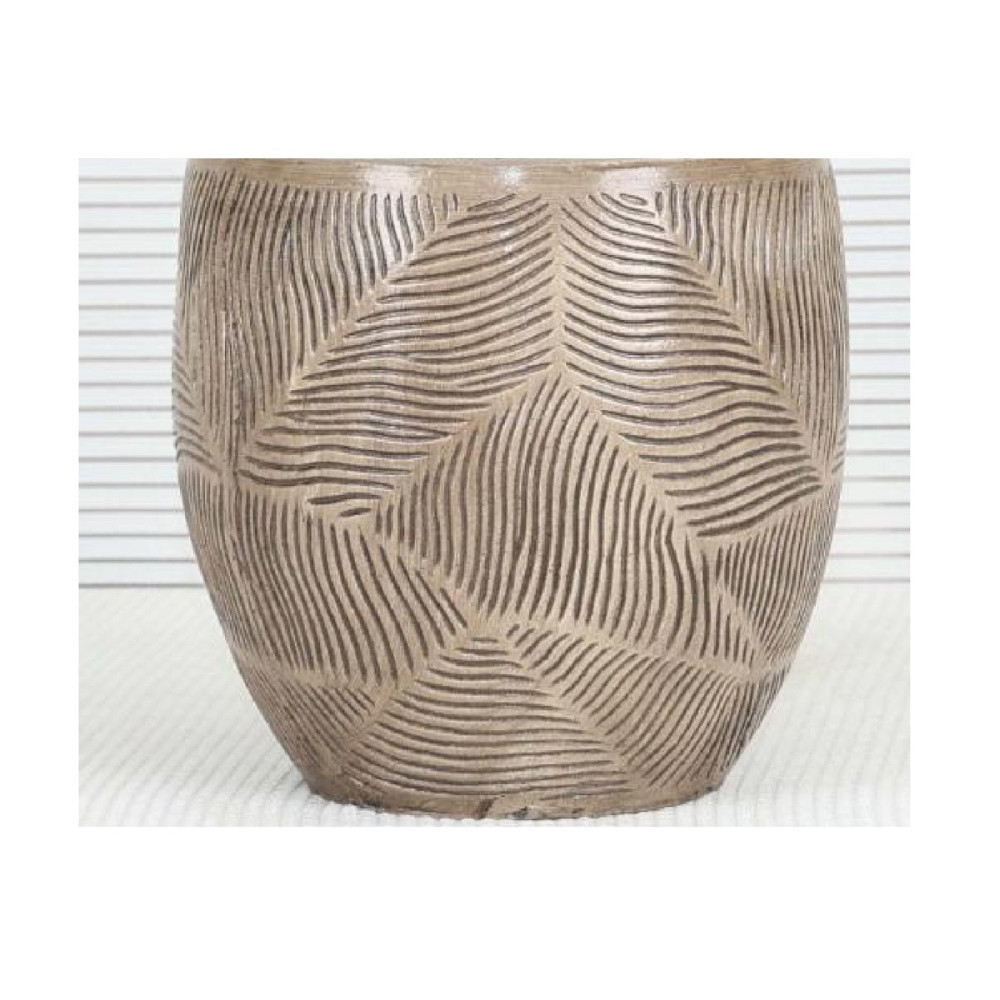 Leaf Pattern Cement Pot | NF26-373005-A