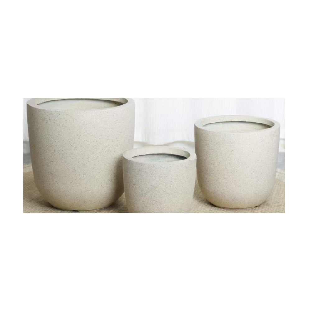 Smooth Tall Cement Pot | NF25-373071-A