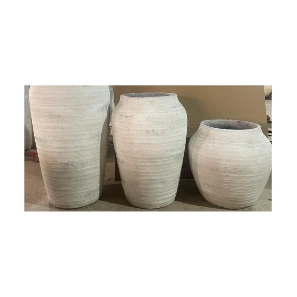 Textured Tall Cement Pot | NF25-456001-1