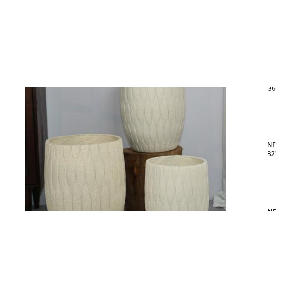 Vertical Texture Cement Pot | NF25-373011-A