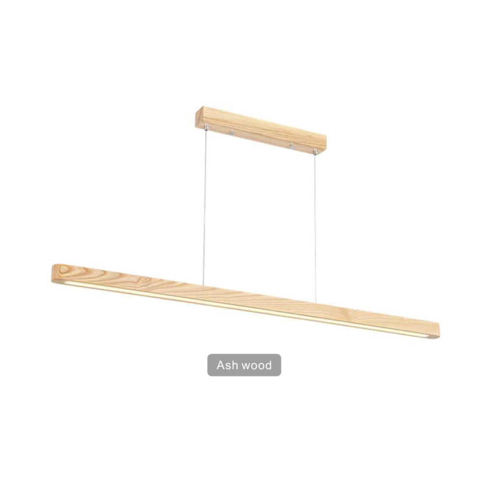 Square Oval Solid Wood Linear Light | YNT