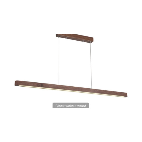 Square Oval Solid Wood Linear Light | YNT