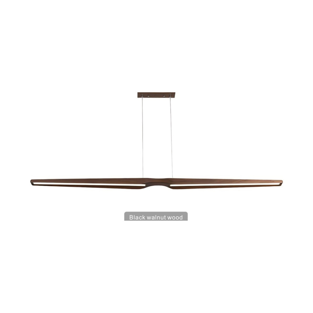 Flat Curved Solid Wood Linear Light | YNT