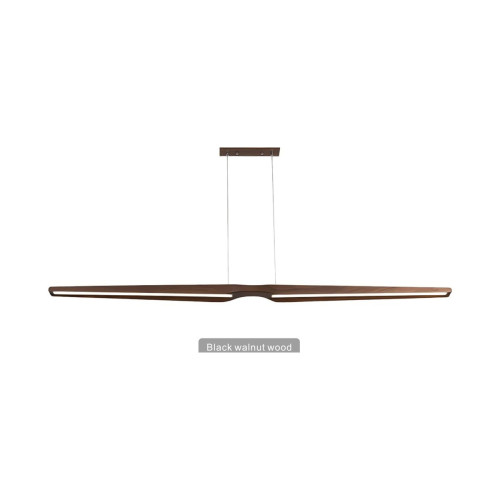 Flat Curved Solid Wood Linear Light | YNT
