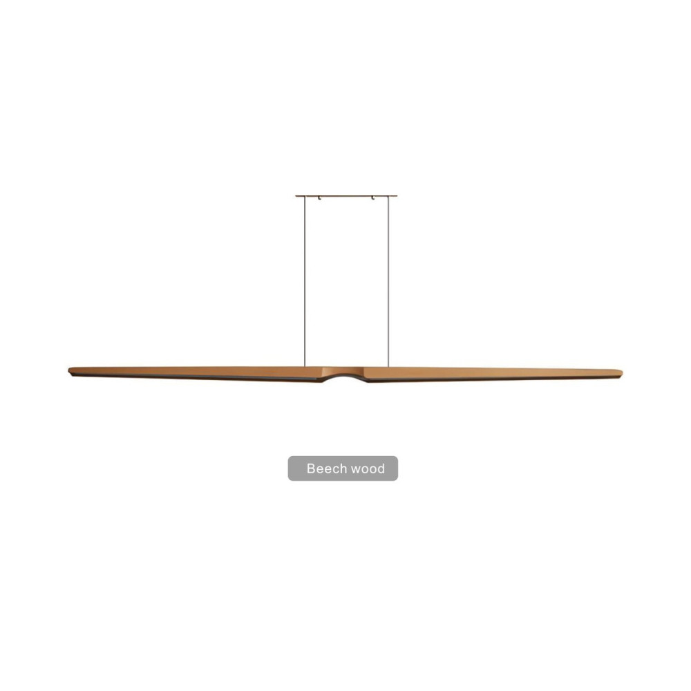 Flat Curved Solid Wood Linear Light | YNT