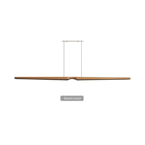 Flat Curved Solid Wood Linear Light | YNT