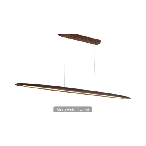 Flat Curved Solid Wood Linear Light | YNT