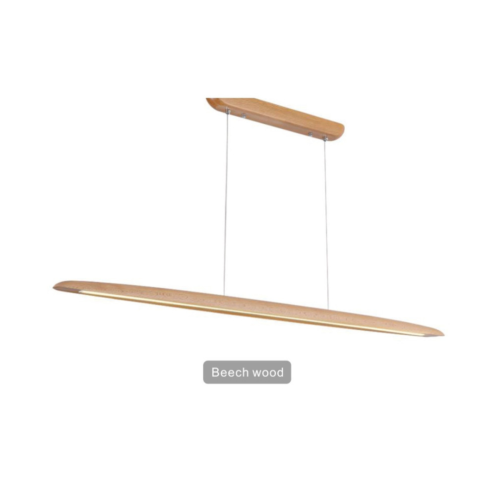 Flat Curved Solid Wood Linear Light | YNT