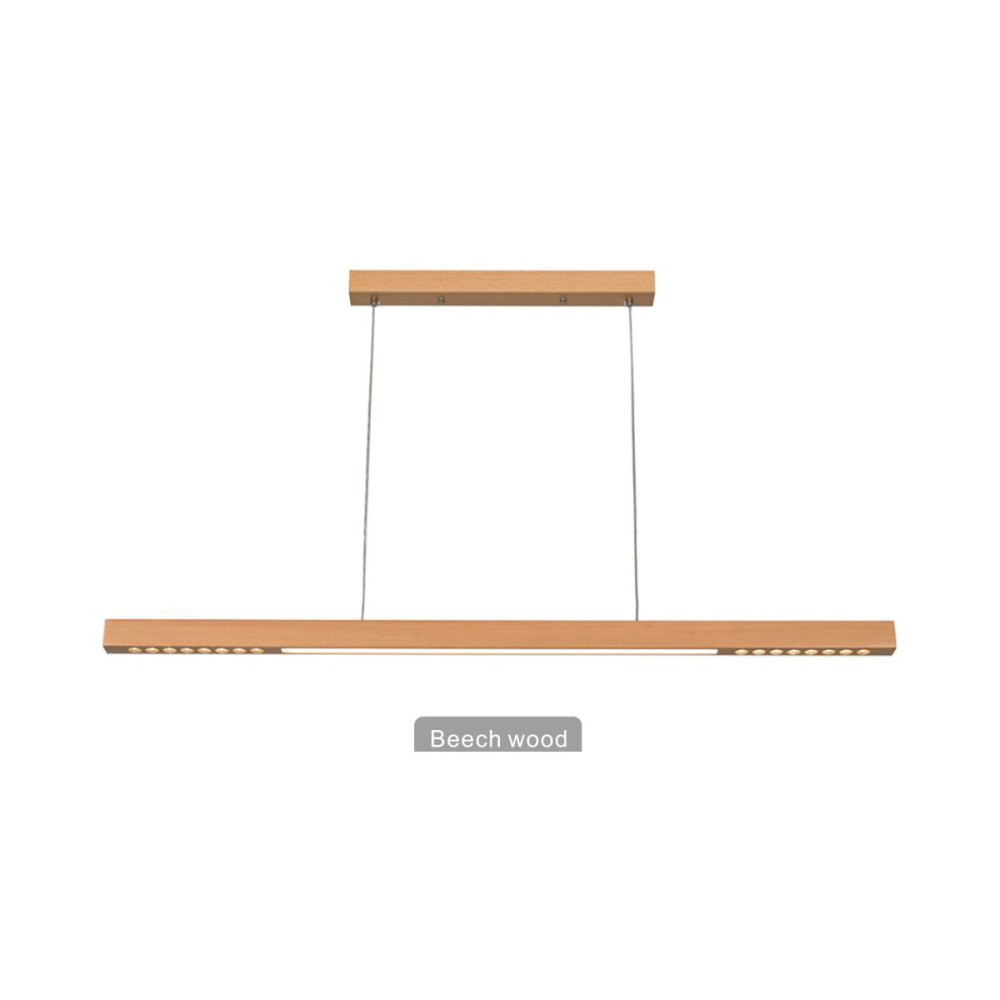Square with Grille Solid Wood Linear Light | YNT