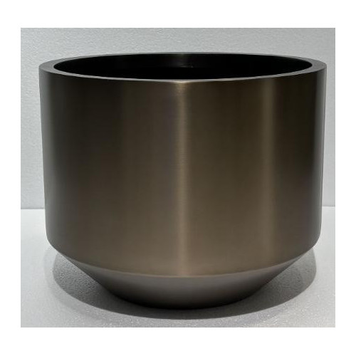 Dark Round Metal Planter - NF23-429040