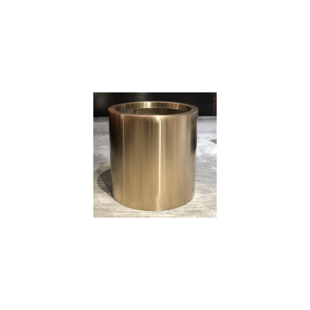 Wide Cylindrical Metal Planter