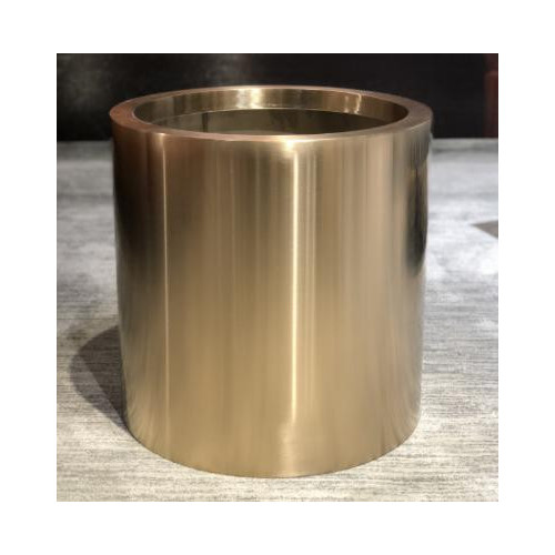 Wide Cylindrical Metal Planter