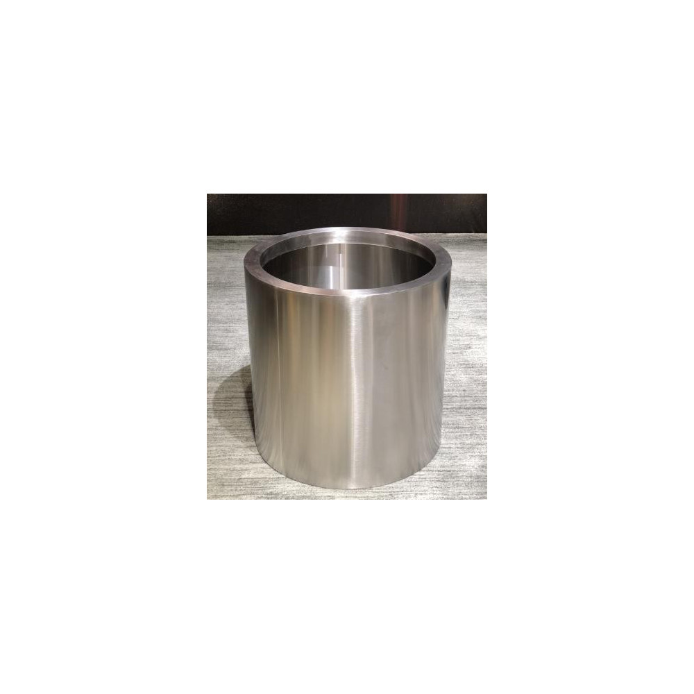 Silver Cylindrical Metal Planter