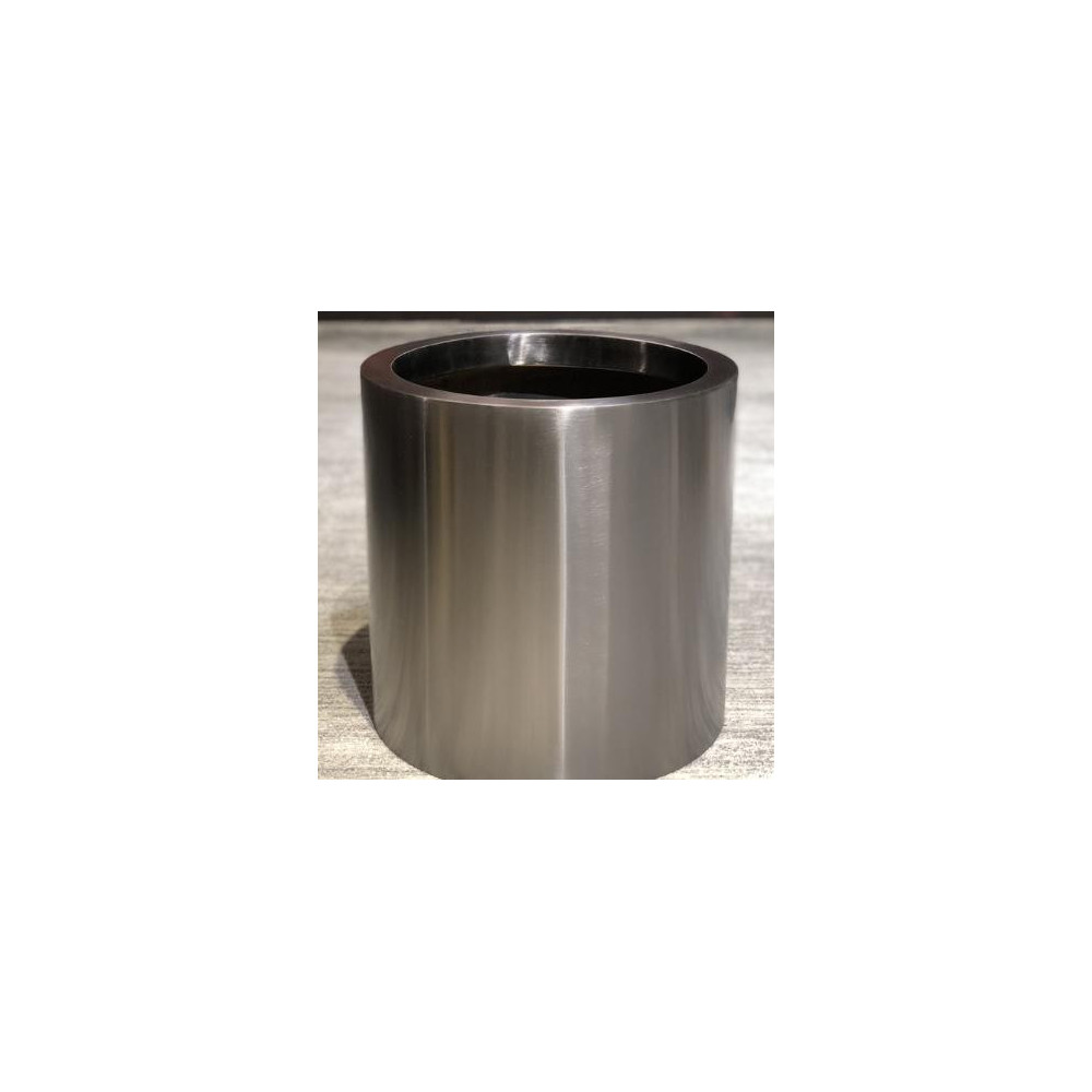 Polished Cylindrical Metal Planter