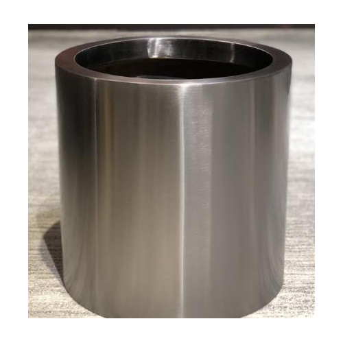 Polished Cylindrical Metal Planter