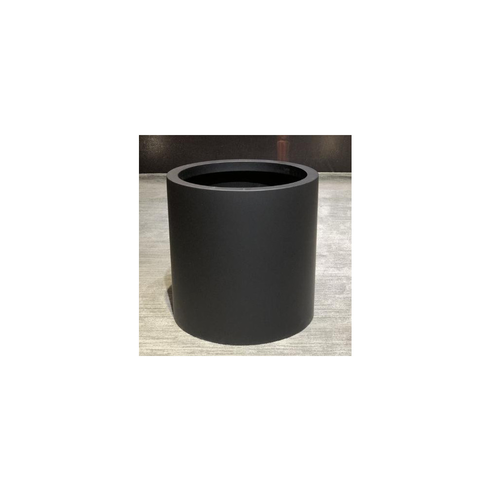 Dark Cylindrical Metal Planter - NF23-429028