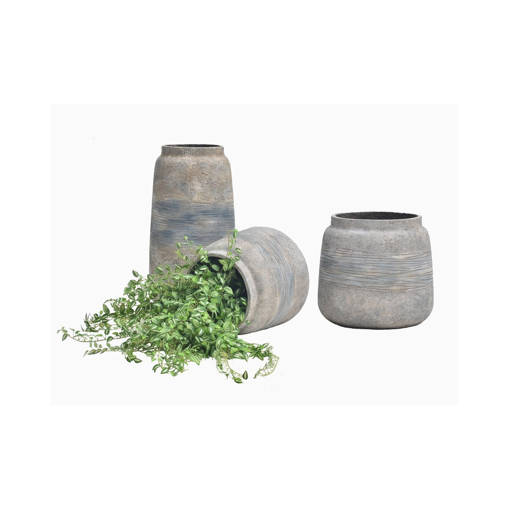 Tall Mixed-Form Cement Planter | Nifloral
