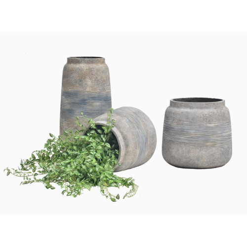 Tall Mixed-Form Cement Planter | Nifloral