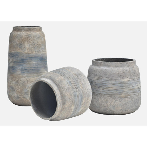 Tall Mixed-Form Cement Planter | Nifloral