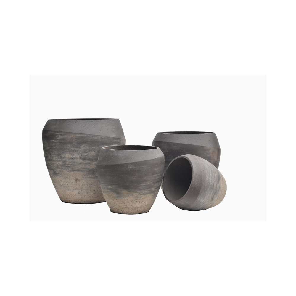 Low Rounded Cement Planter | Nifloral