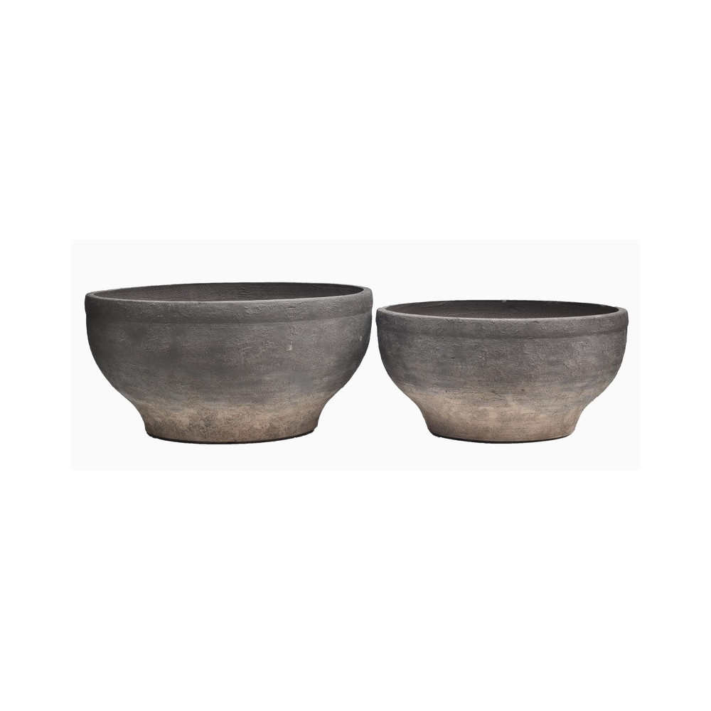 Wide Low Cement Planter | Nifloral