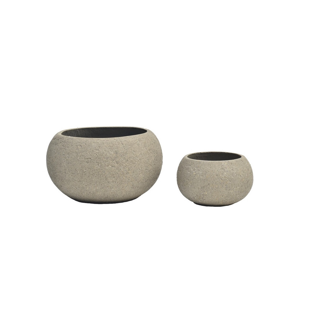 Low Oval Cement Planter | Nifloral