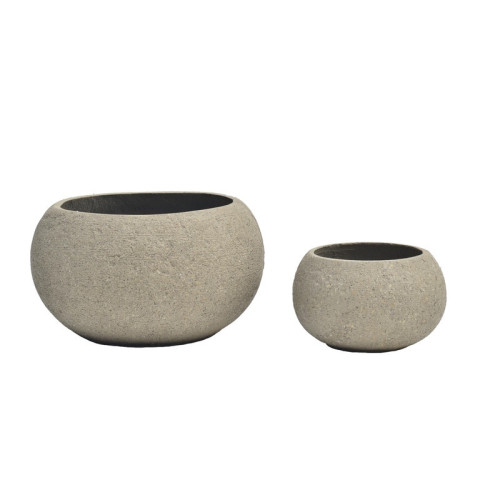 Low Oval Cement Planter | Nifloral