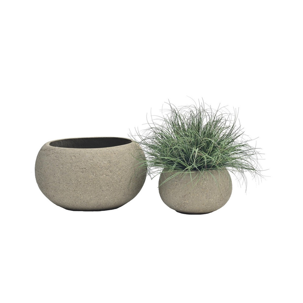 Low Oval Cement Planter | Nifloral