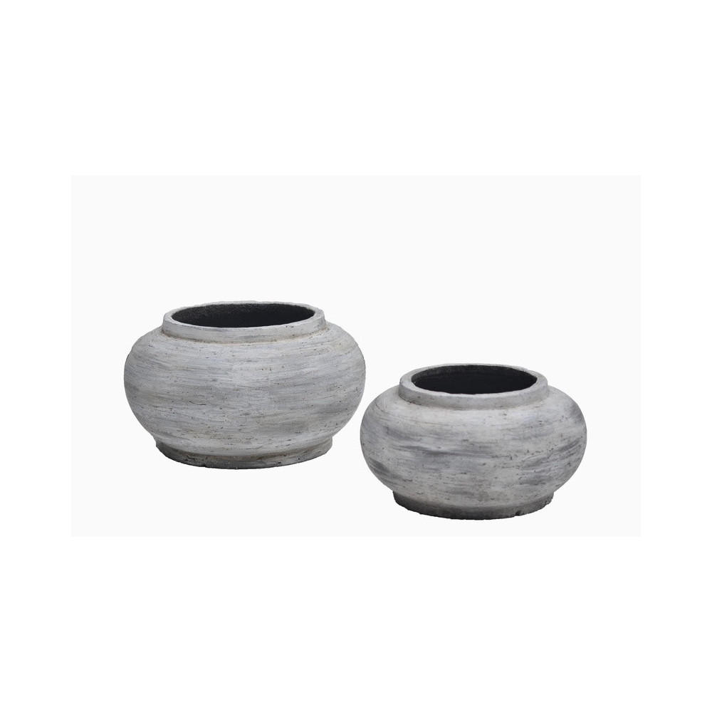 Low Rounded Cement Planter | Nifloral
