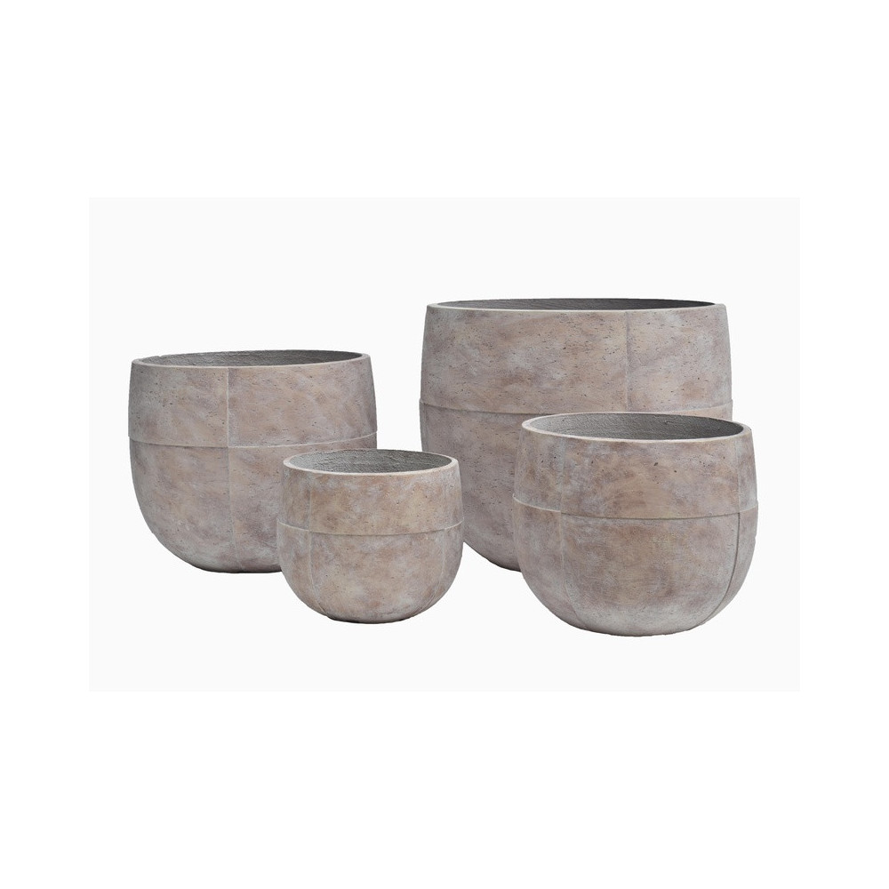 Rounded Cylindrical Cement Planter | Nifloral