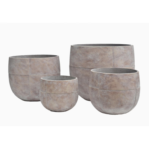 Rounded Cylindrical Cement Planter | Nifloral