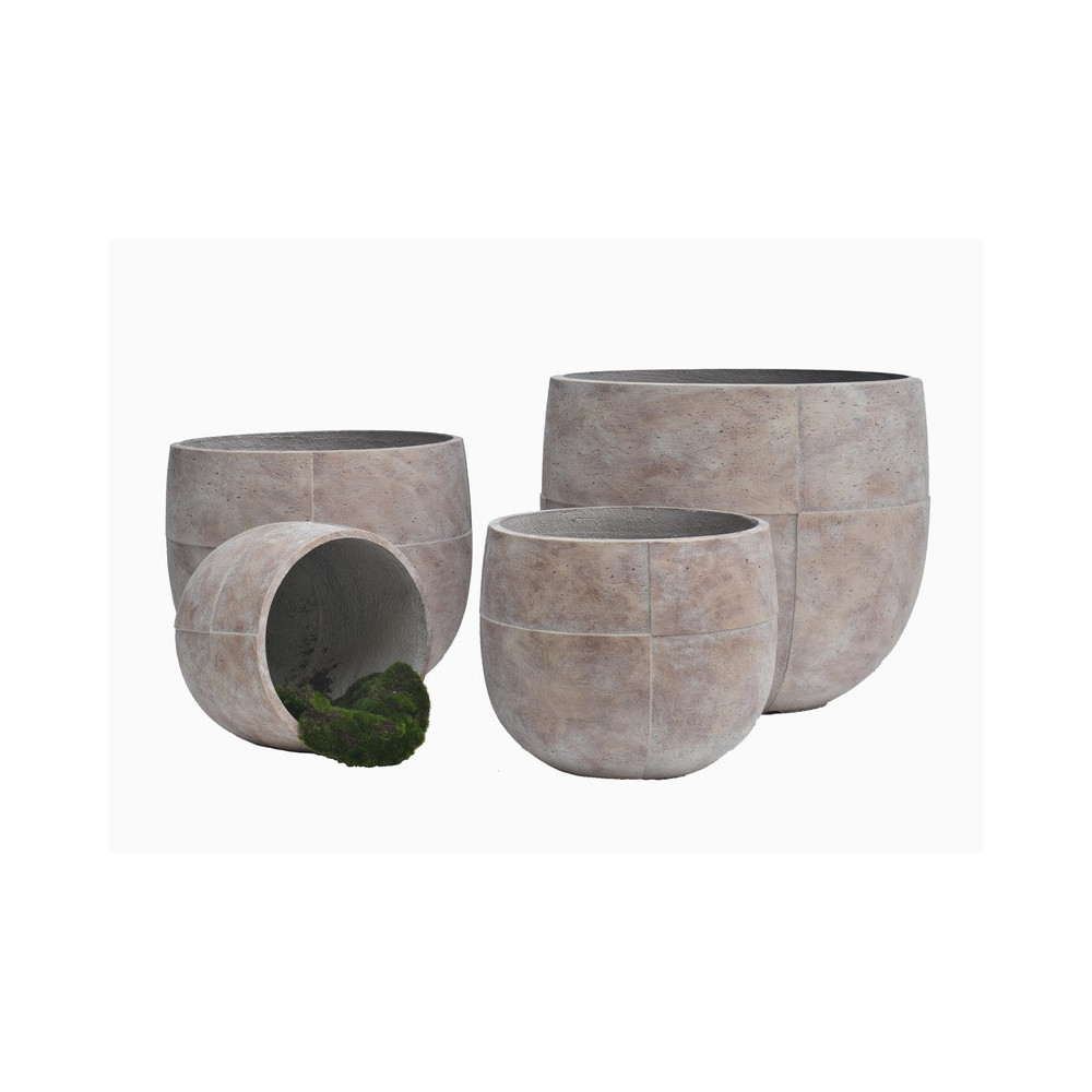 Rounded Cylindrical Cement Planter | Nifloral