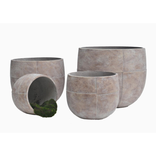 Rounded Cylindrical Cement Planter | Nifloral