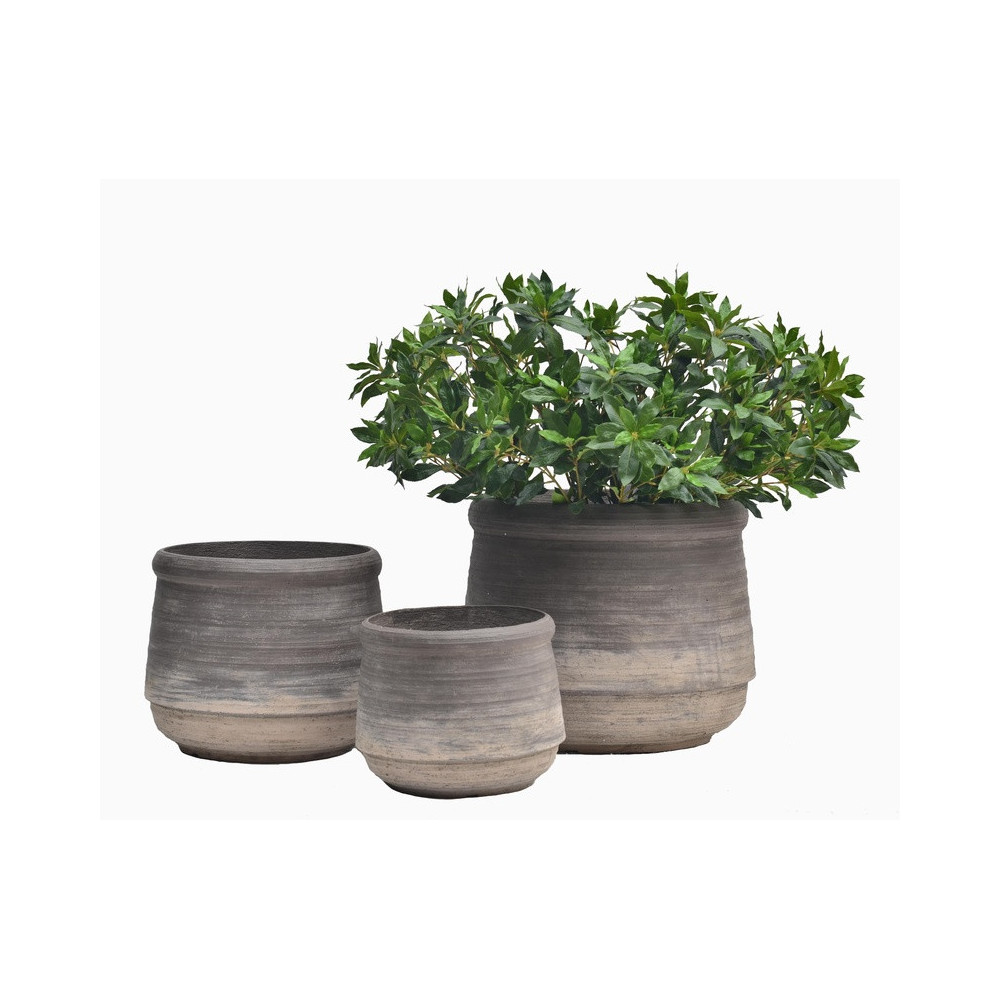 Layered Rim Cement Planter | Nifloral