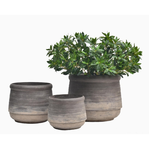 Layered Rim Cement Planter | Nifloral